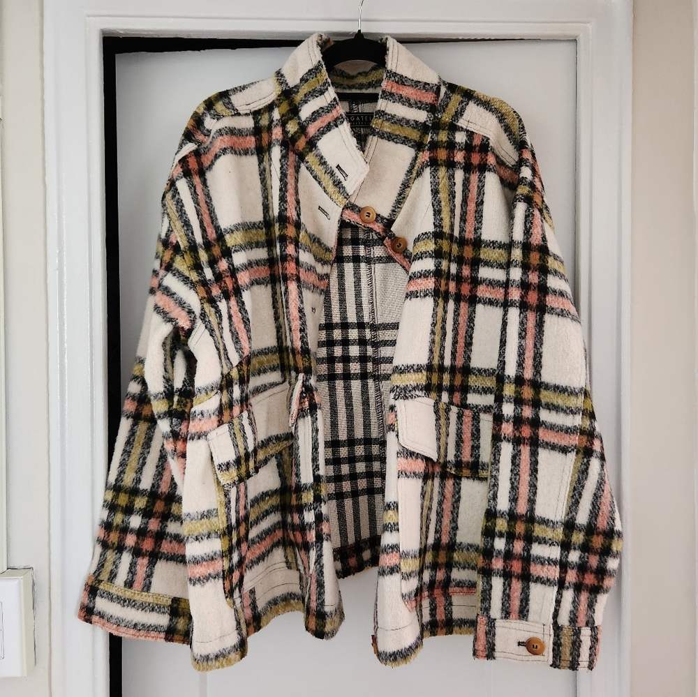 Bagatelle Multicolor Plaid Teddy Jacket